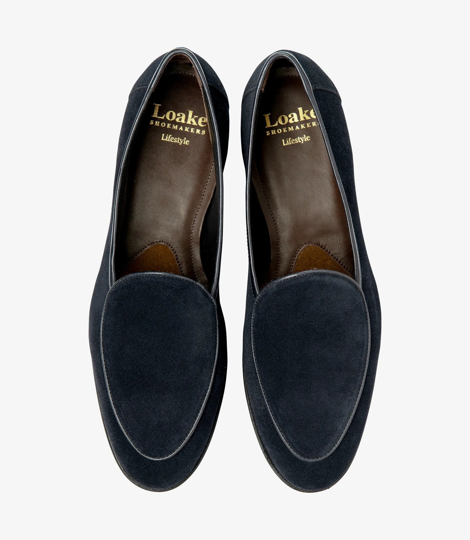 LOAKE Belgrave Loafer Shoe - Navy Suede
