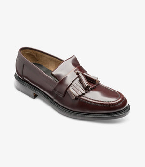 LOAKE Brighton Tassled Loafers Shoe - Oxblood