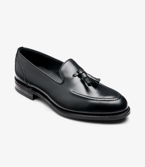 LOAKE Brunel Tasselled Loafer - Black Leather