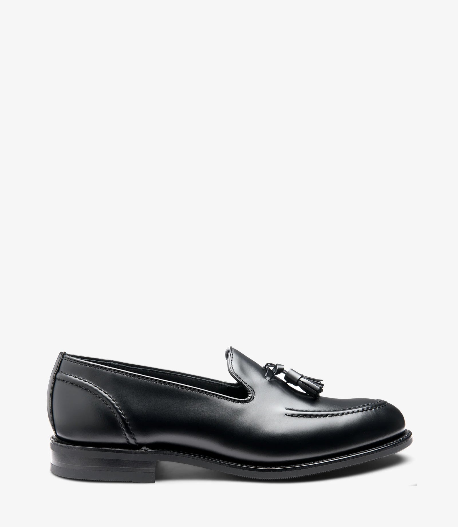 LOAKE Brunel Tasselled Loafer - Black Leather
