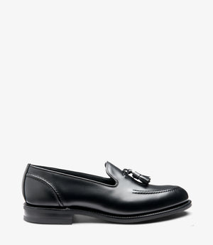 LOAKE Brunel Tasselled Loafer - Black Leather