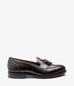 LOAKE Brunel Tasselled Loafer - Dark Brown Waxy Leather