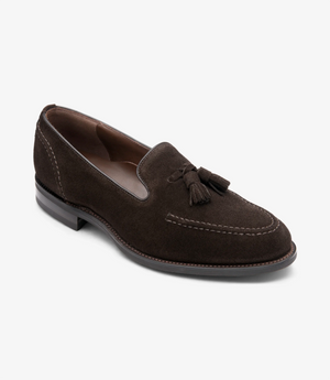 LOAKE Brunel Tasselled Loafer - Dark Brown Suede