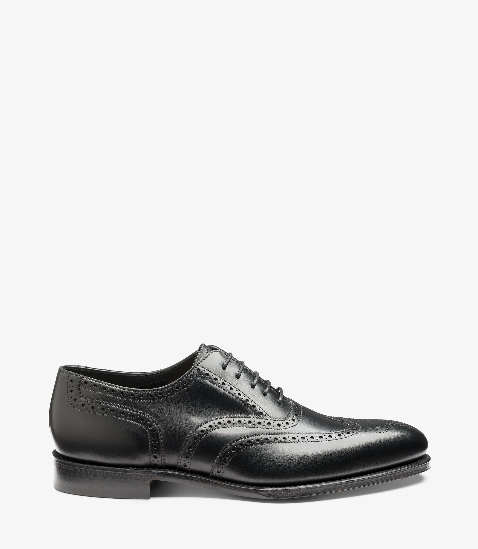 LOAKE Buckingham Oxford Brogue - Black (F-Fitting)