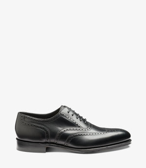 LOAKE Buckingham Oxford Brogue - Black (F-Fitting)