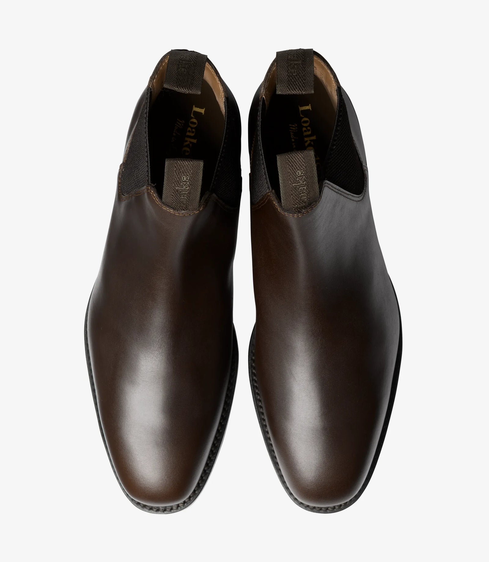 LOAKE Chatsworth Chelsea boot - Dark Brown Waxy calf