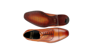 Barker Chester Toe Cap Oxford -  Antique Rosewood Calf