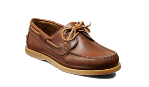 Barker Dalton Boat Leather Shoes - Cognac