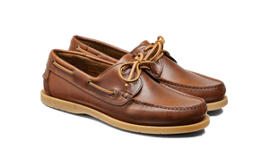 Barker Dalton Boat Leather Shoes - Cognac