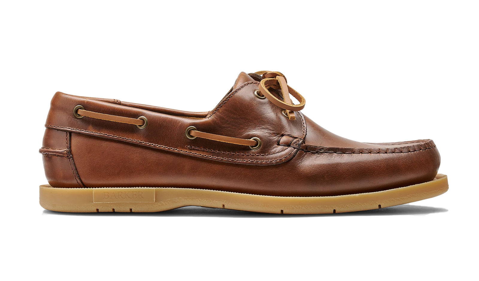 Barker Dalton Boat Leather Shoes - Cognac