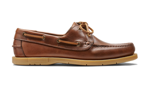 Barker Dalton Boat Leather Shoes - Cognac