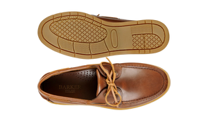 Barker Dalton Boat Leather Shoes - Cognac