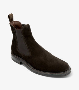 LOAKE Dorchester Chelsea Boot - Dark Brown Suede