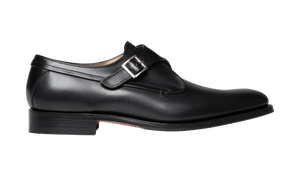 Barker Brayton Monk Shoes - Black Calf