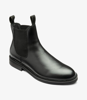 LOAKE Ducksworth Chelsea Boot - Black Waxy