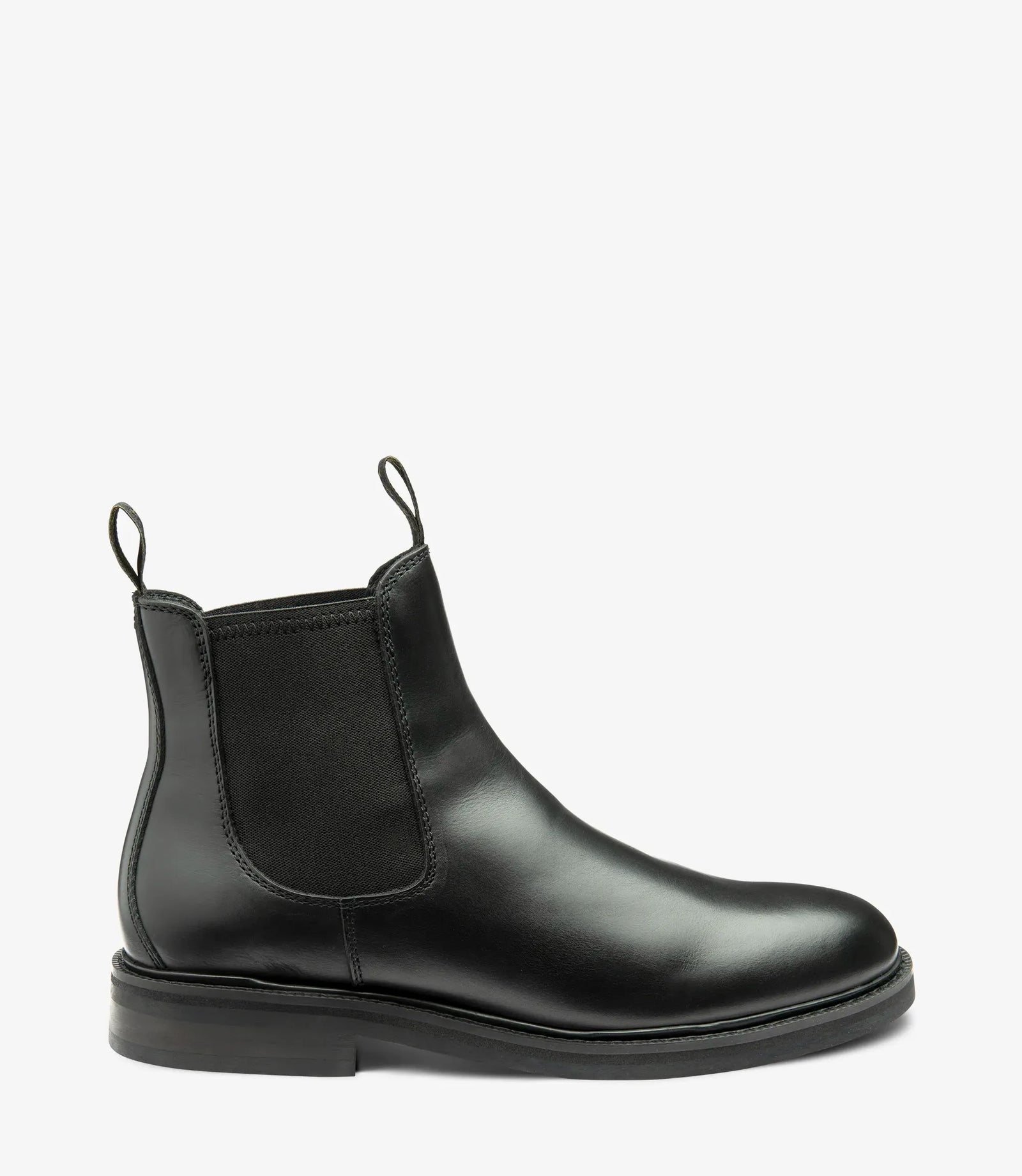 LOAKE Ducksworth Chelsea Boot - Black Waxy