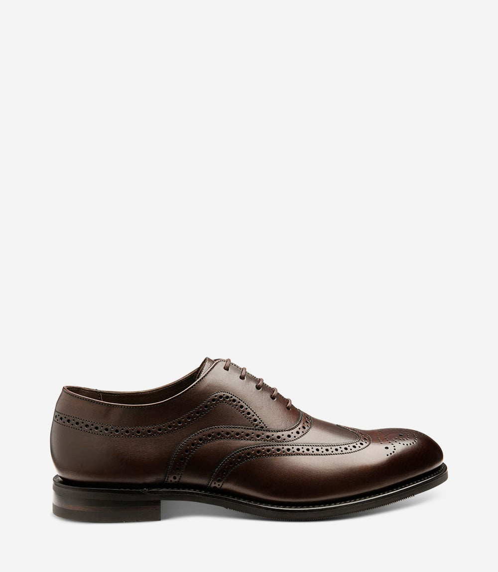 LOAKE - Castlegate Premium Brogue Shoe - Scorched Walnut