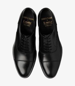 LOAKE - Stonegate Premium Toe Cap Shoe - Carbon Black