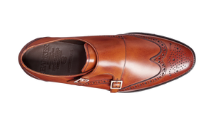 Barker Fleet Double Monk Leather Shoe - Antique Rosewood Calf