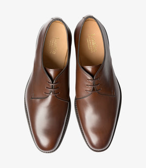LOAKE Gable Plain Tie shoe - Dark Brown calf