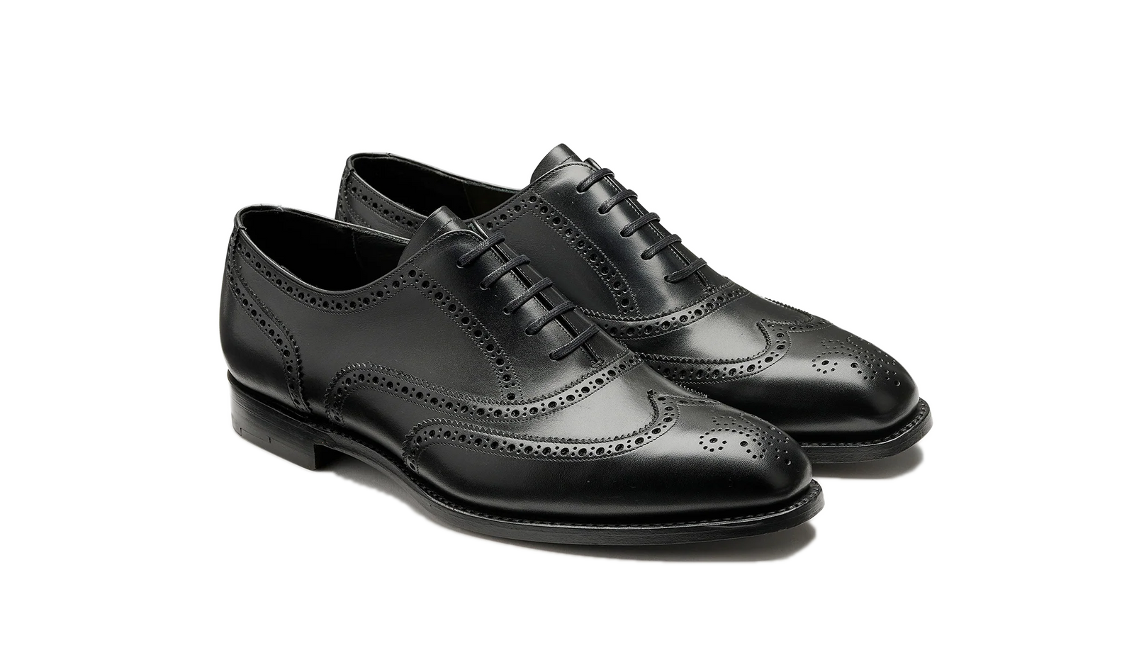 Barker Gloucester Wing Tip Oxford Brogue -  Black Calf