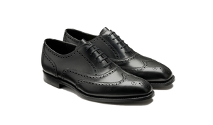 Barker Gloucester Wing Tip Oxford Brogue -  Black Calf