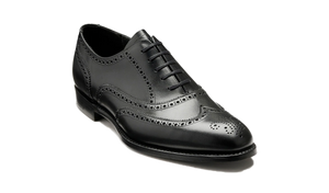 Barker Gloucester Wing Tip Oxford Brogue -  Black Calf