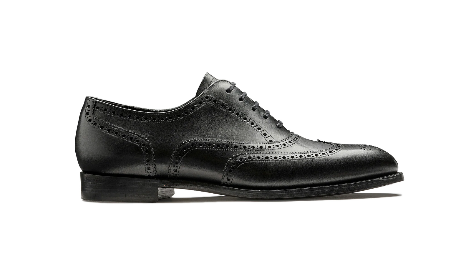 Barker Gloucester Wing Tip Oxford Brogue -  Black Calf