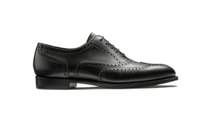 Barker Gloucester Wing Tip Oxford Brogue -  Black Calf