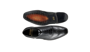 Barker Gloucester Wing Tip Oxford Brogue - Black Calf