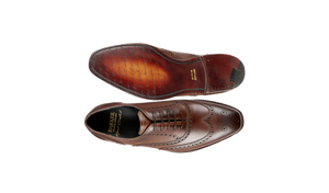 Barker Gloucester Wing Tip Oxford Brogue -  Dark Walnut Calf
