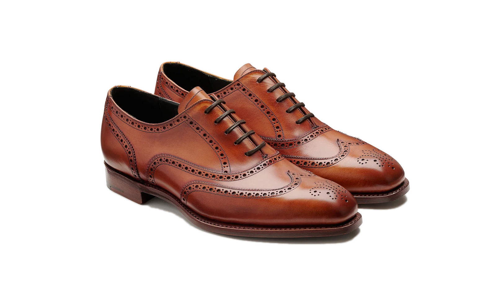 Barker Gloucester Wing Tip Oxford Brogue -  Antique Rosewood Calf