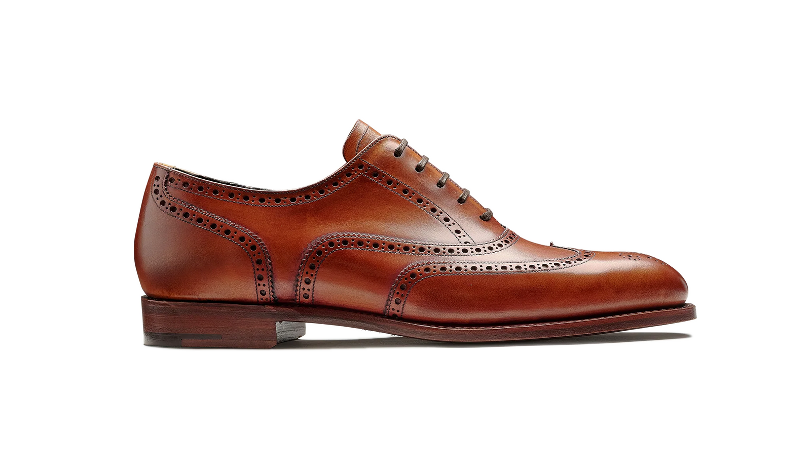 Barker Gloucester Wing Tip Oxford Brogue -  Antique Rosewood Calf