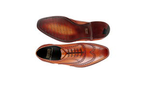 Barker Gloucester Wing Tip Oxford Brogue - Antique Rosewood Calf