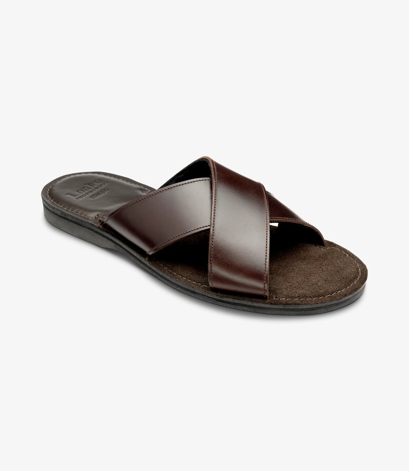 LOAKE Gozo Sandals - Dark Brown Leather