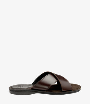 LOAKE Gozo Sandals - Dark Brown Leather