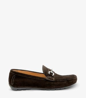 LOAKE Hawthorn Lace Up Boat Shoe - Dark Brown Suede