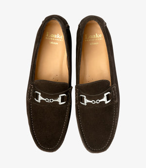LOAKE Hawthorn Lace Up Boat Shoe - Dark Brown Suede
