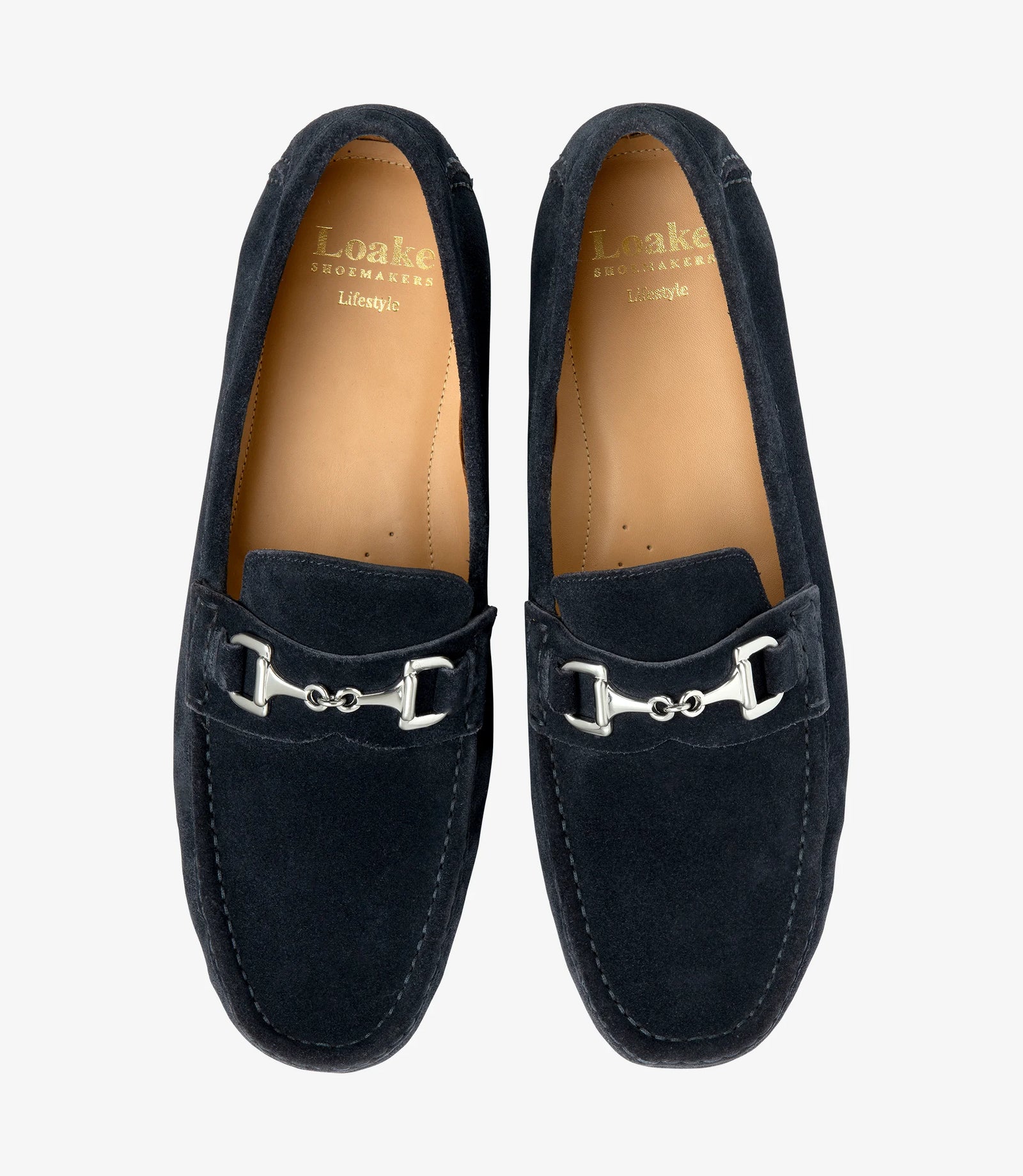 LOAKE Hawthorn Lace Up Boat Shoe - Navy Suede