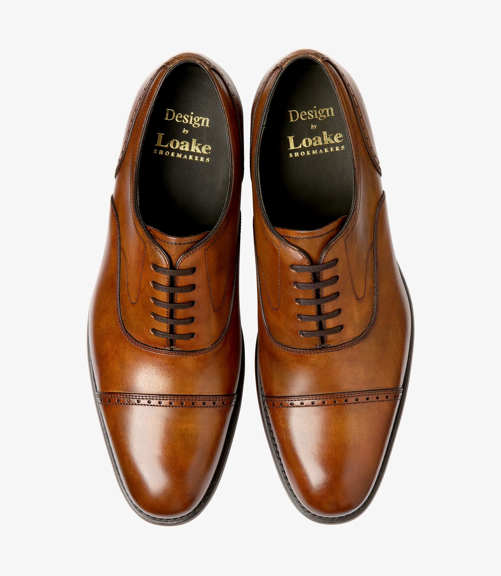 LOAKE Hughes Calf Oxford Shoe - Chestnut