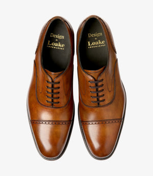 LOAKE Hughes Calf Oxford Shoe - Chestnut