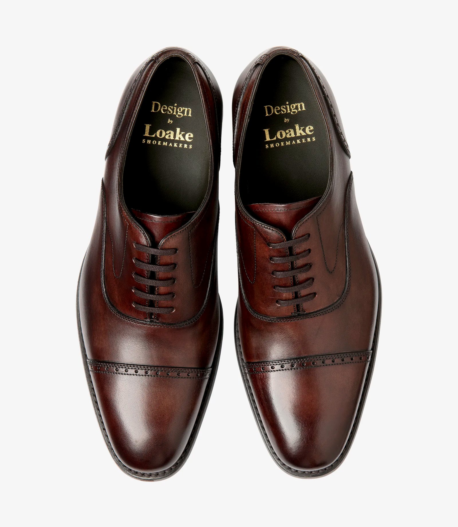 LOAKE Hughes Calf Oxford Shoe - Burgundy