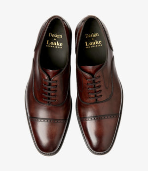 LOAKE Hughes Calf Oxford Shoe - Burgundy