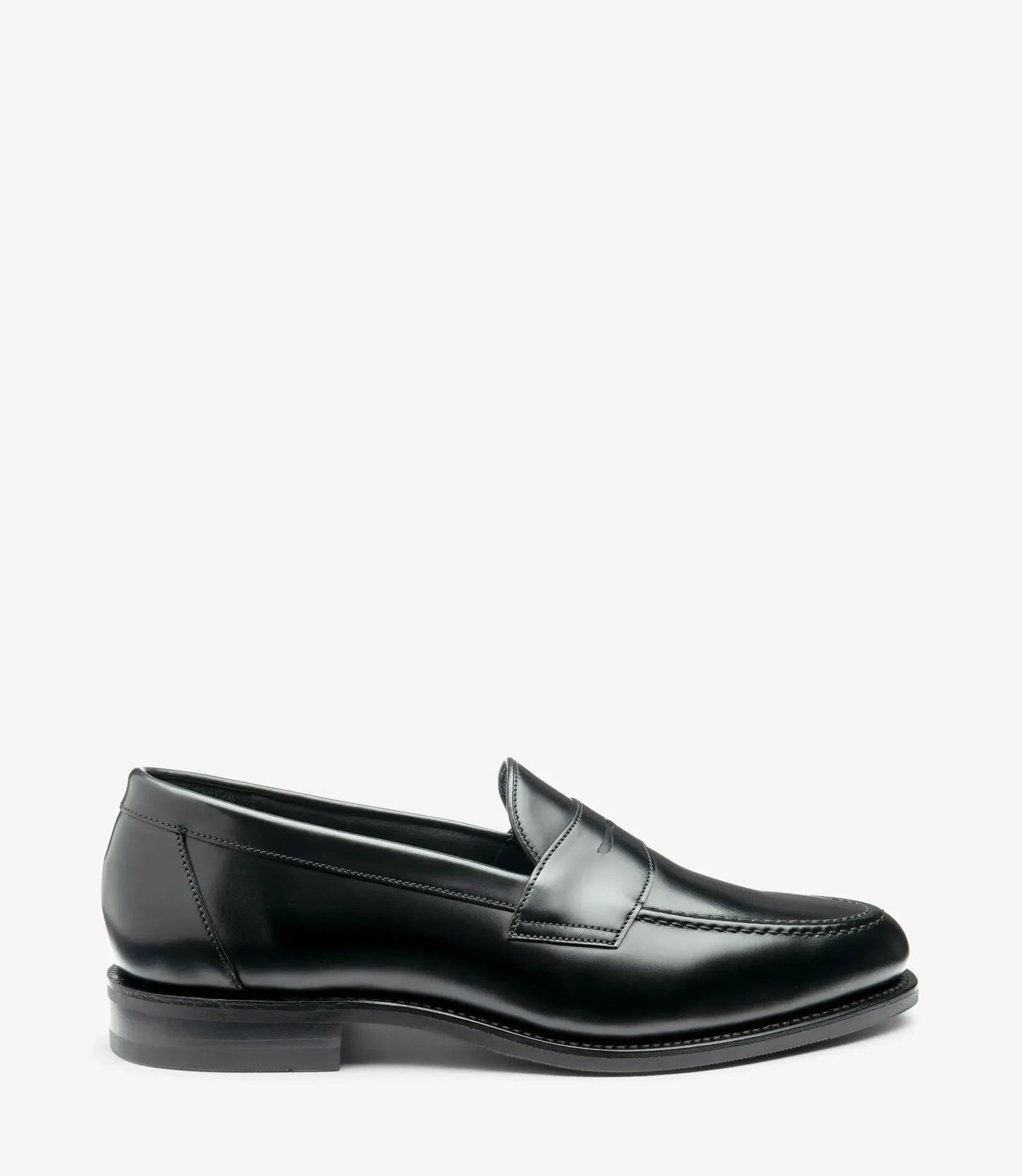 LOAKE Imperial Loafer (G Wide) - Black Polished Calf