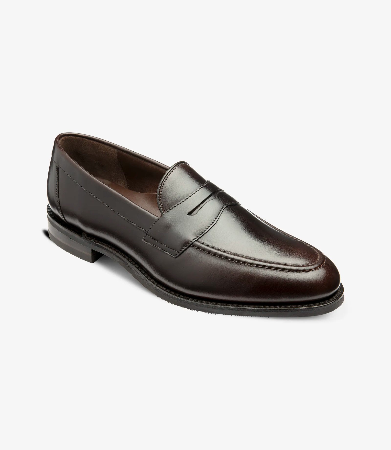 LOAKE Imperial Loafer - Dark Brown Calf  - (F) fitting rubber Sole