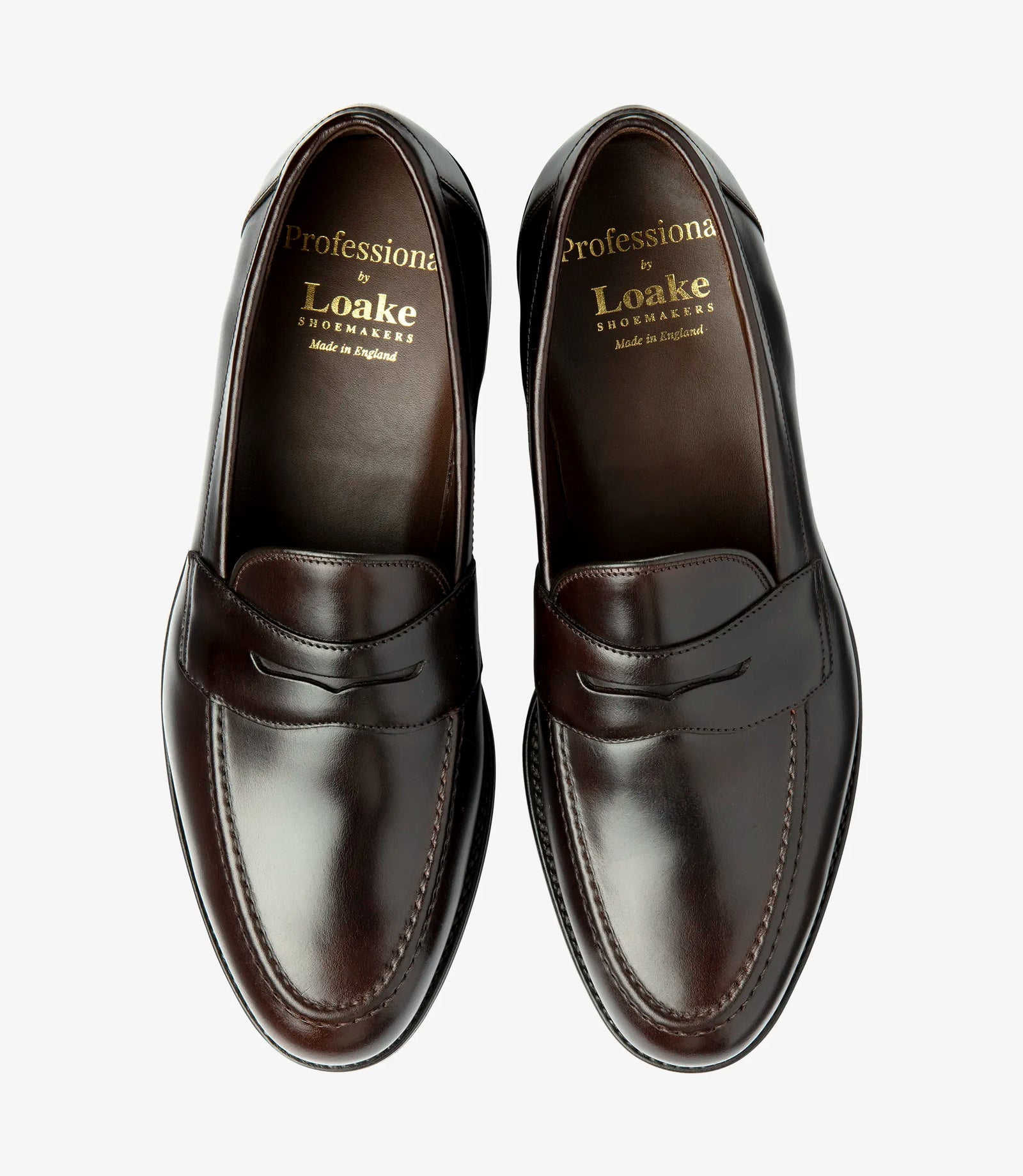LOAKE Imperial Loafer - Dark Brown Calf  - (F) fitting rubber Sole