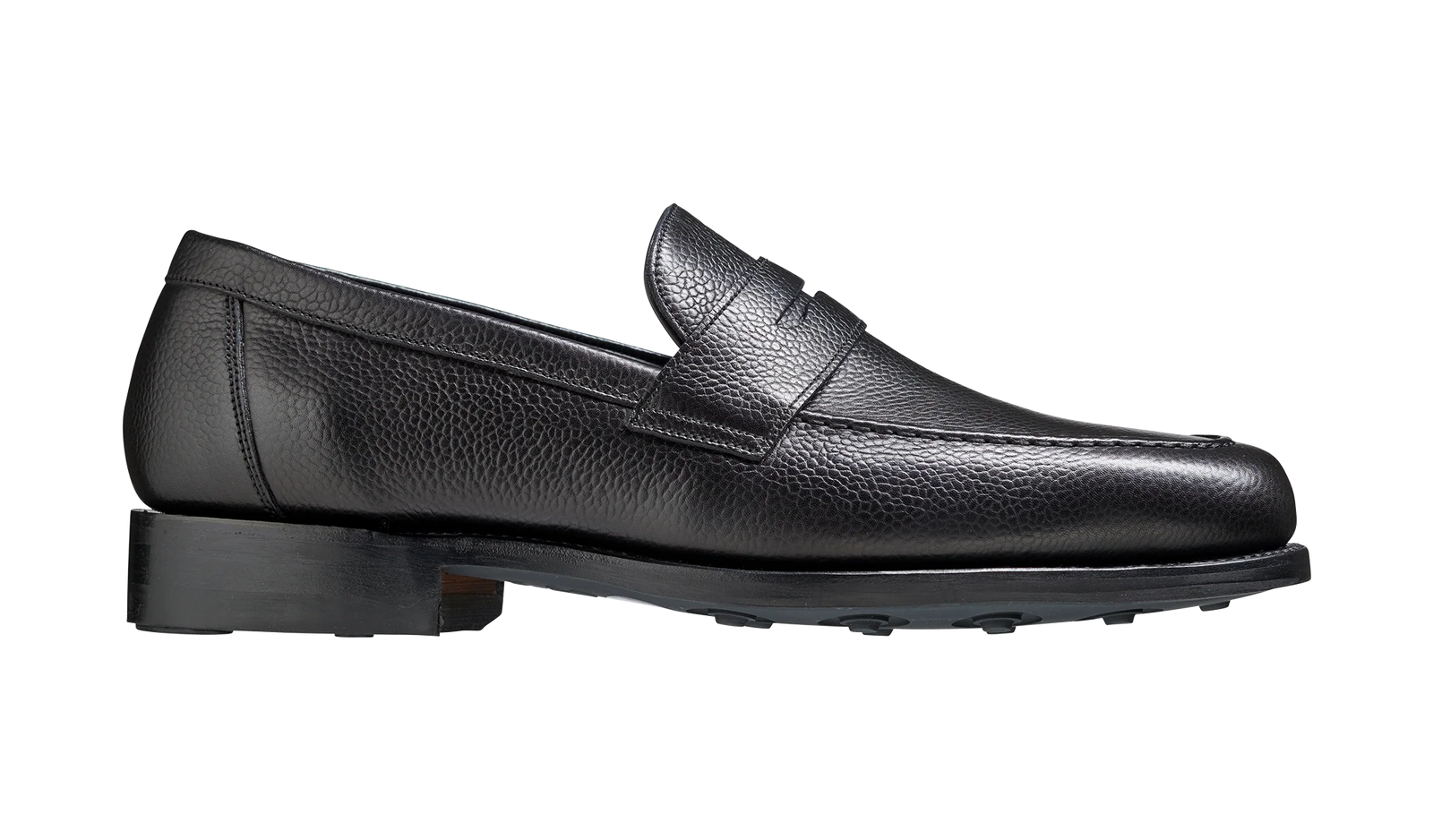 Barker Jevington  Loafer - Black grain Rubber Sole