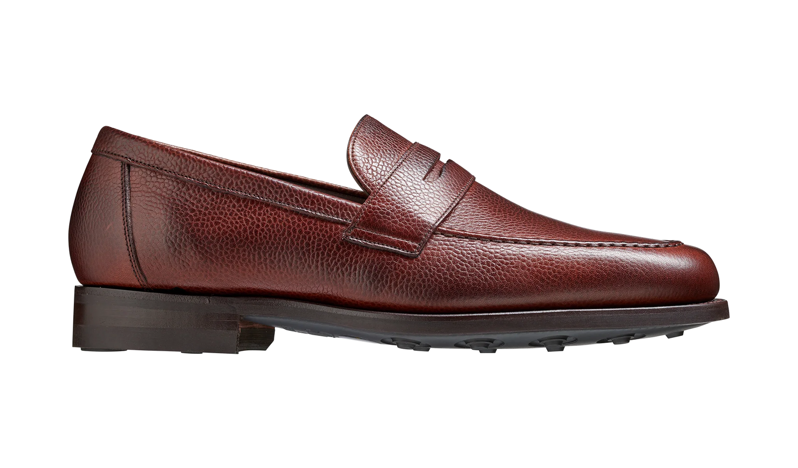 Barker Jevington Loafer Shoes - Cherry Grain Rubber Sole