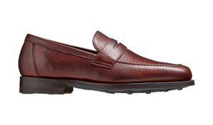 Barker Jevington Loafer Shoes - Cherry Grain Rubber Sole