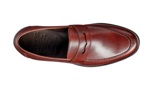 Barker Jevington Loafer Shoes - Cherry Grain Rubber Sole